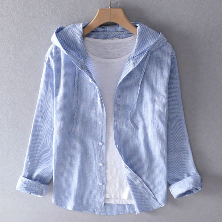 André | Chemise Homme Coton Lin à Capuche