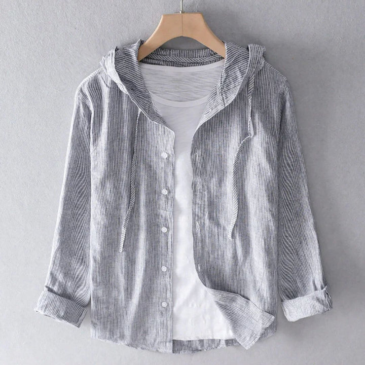 André | Chemise Homme Coton Lin à Capuche