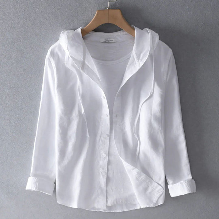 André | Chemise Homme Coton Lin à Capuche