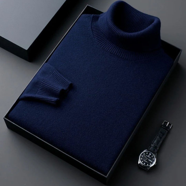 Charles | Pull Col Roulé Homme Ajusté Haut de Gamme