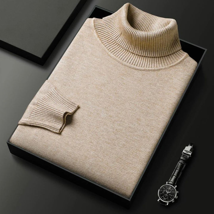 Charles | Pull Col Roulé Homme Ajusté Haut de Gamme