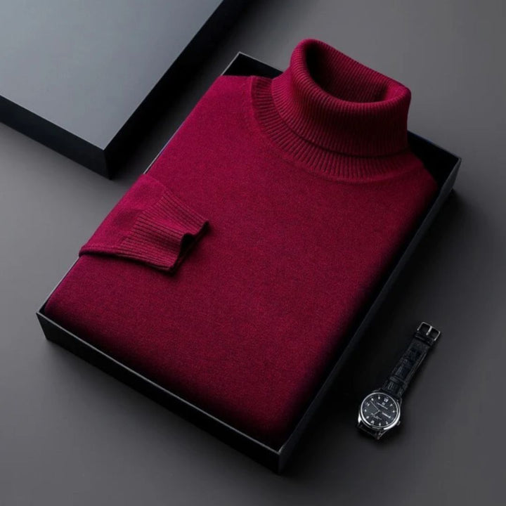 Charles | Pull Col Roulé Homme Ajusté Haut de Gamme