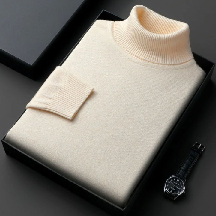 Charles | Pull Col Roulé Homme Ajusté Haut de Gamme