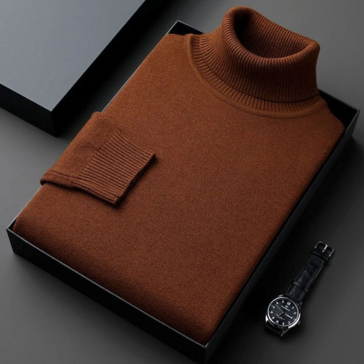 Charles | Pull Col Roulé Homme Ajusté Haut de Gamme