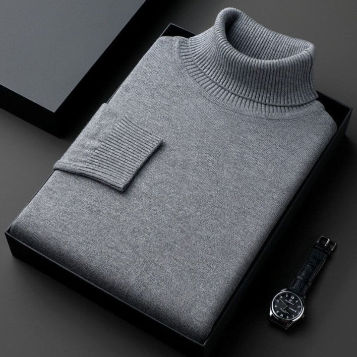 Charles | Pull Col Roulé Homme Ajusté Haut de Gamme