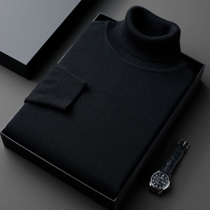 Charles | Pull Col Roulé Homme Ajusté Haut de Gamme
