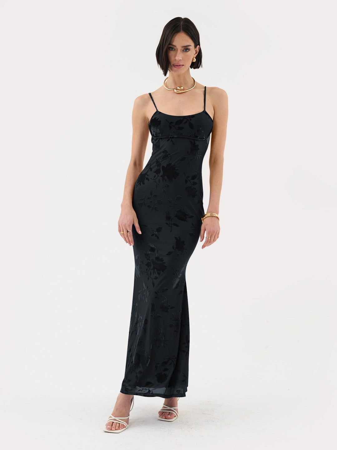 Callié | Robe Longue Femme Satinée Élégante