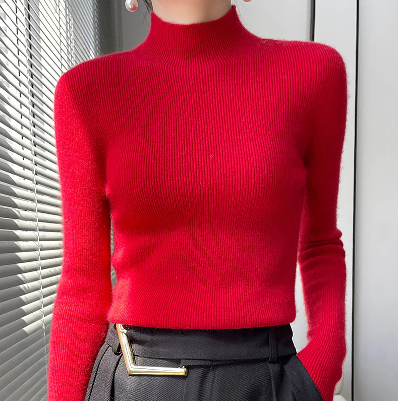 Ella | Pull Femme Col Roulé Élégant en Maille
