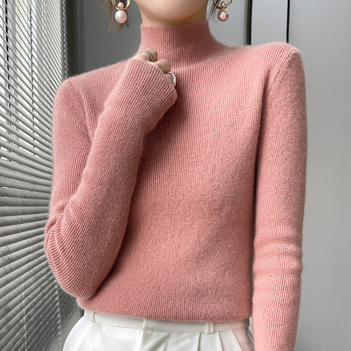 Ella | Pull Femme Col Roulé Élégant en Maille