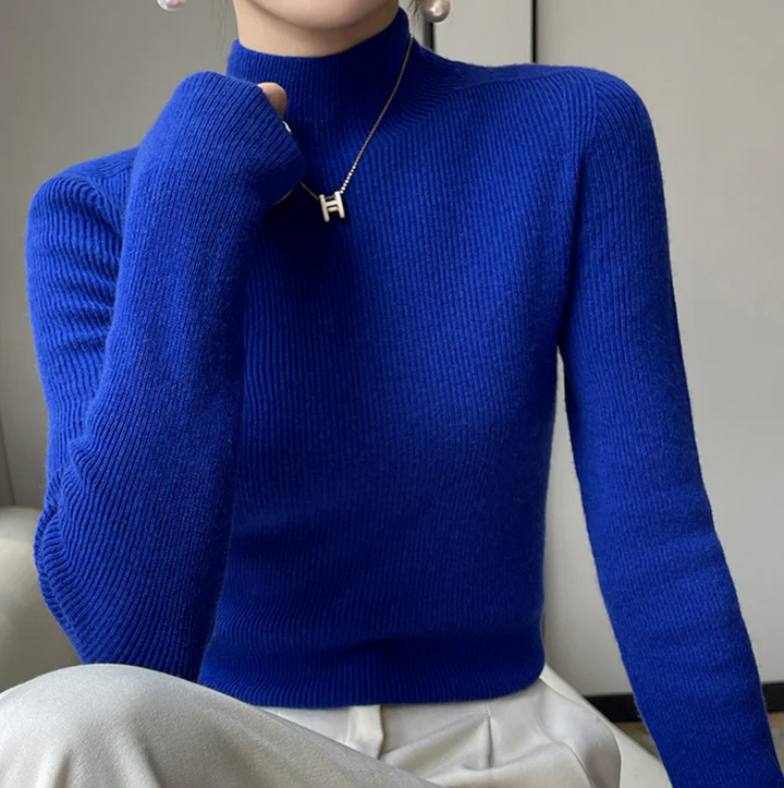 Ella | Pull Femme Col Roulé Élégant en Maille