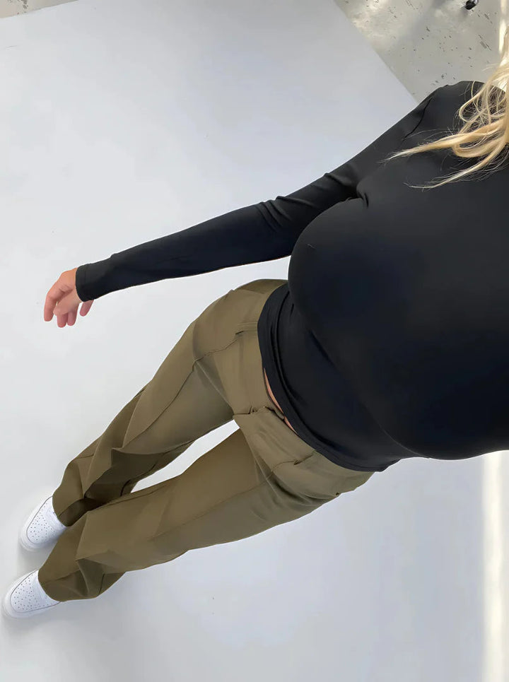Alya | Pantalon Femme Taille Haute Évasé
