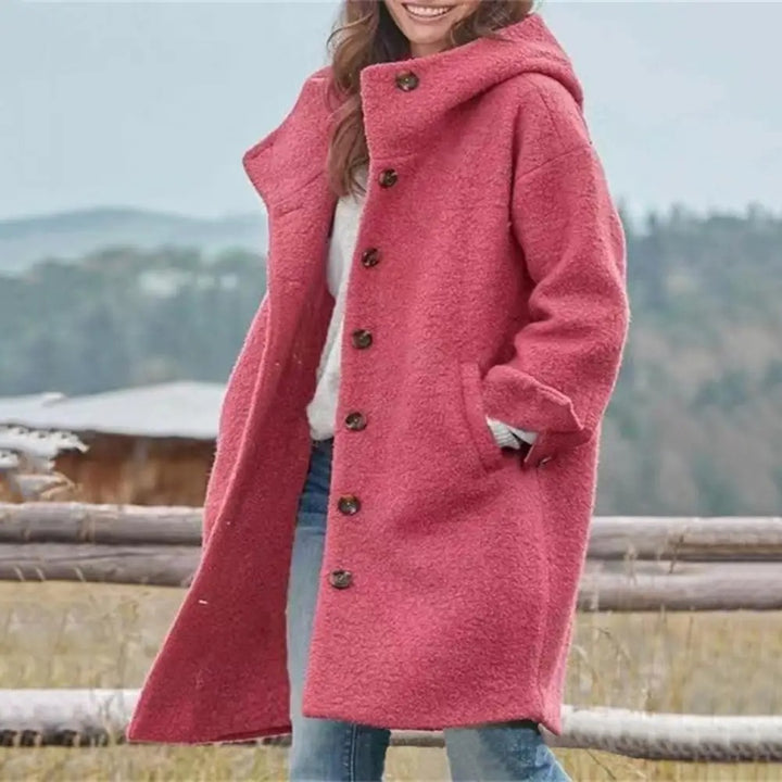 Élise | Manteau Femme Oversize Vert Décontracté