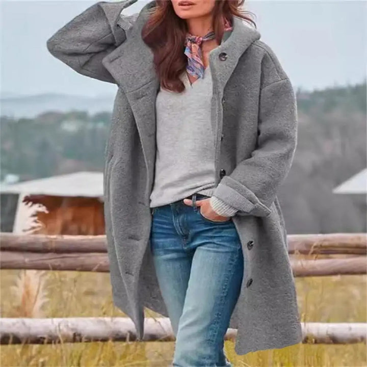 Élise | Manteau Femme Oversize Vert Décontracté