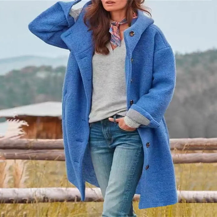Élise | Manteau Femme Oversize Vert Décontracté