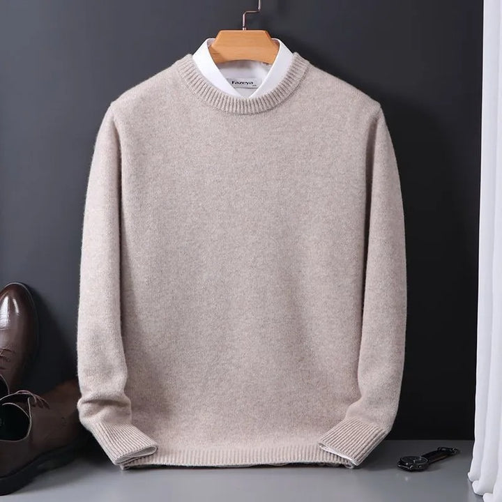 Thierry | Pull Homme Bleu Col Rond Classique