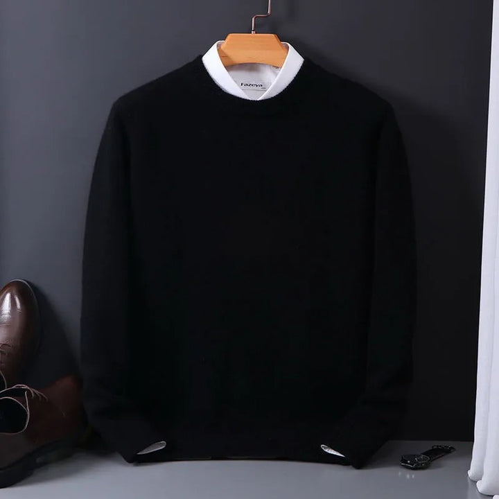 Thierry | Pull Homme Bleu Col Rond Classique