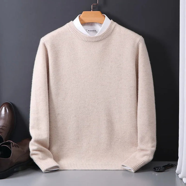 Thierry | Pull Homme Bleu Col Rond Classique