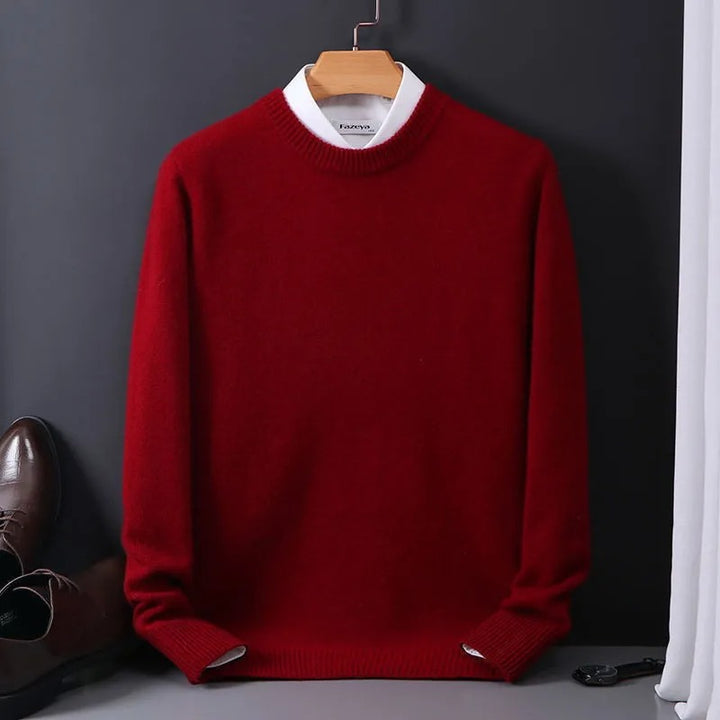 Thierry | Pull Homme Bleu Col Rond Classique