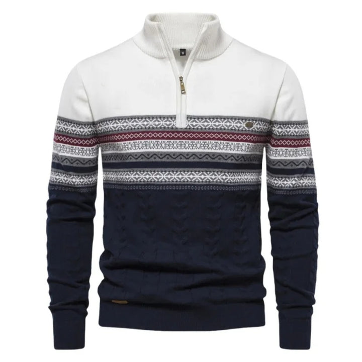 Élio | Pull Homme Demi-Zip Motifs