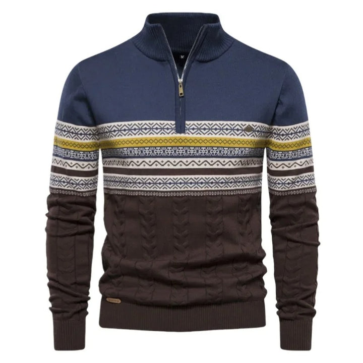 Élio | Pull Homme Demi-Zip Motifs