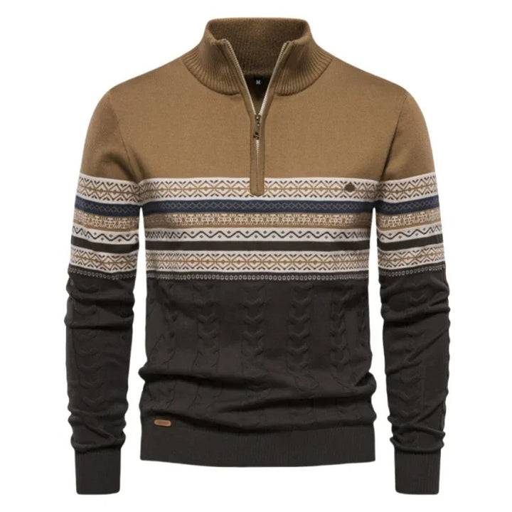 Élio | Pull Homme Demi-Zip Motifs