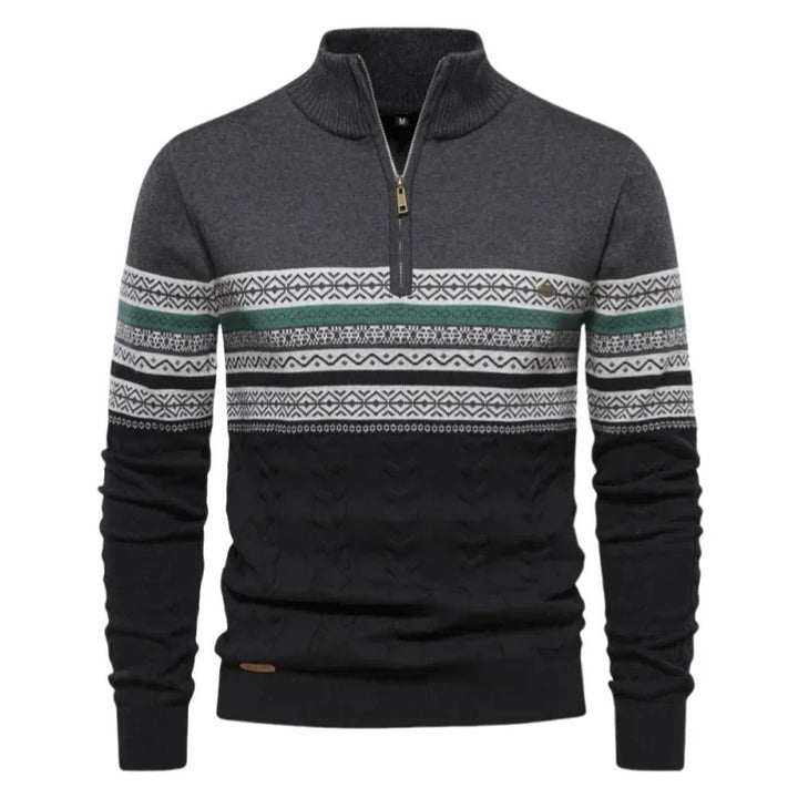 Élio | Pull Homme Demi-Zip Motifs