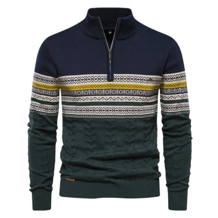 Élio | Pull Homme Demi-Zip Motifs