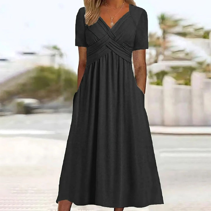 Hana | Robe Femme Élégante Midi Portefeuille