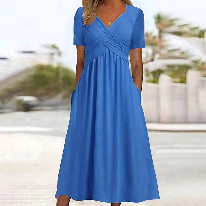 Hana | Robe Femme Élégante Midi Portefeuille