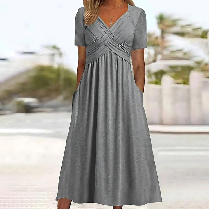 Hana | Robe Femme Élégante Midi Portefeuille