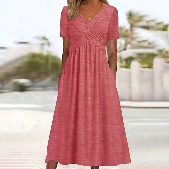 Hana | Robe Femme Élégante Midi Portefeuille