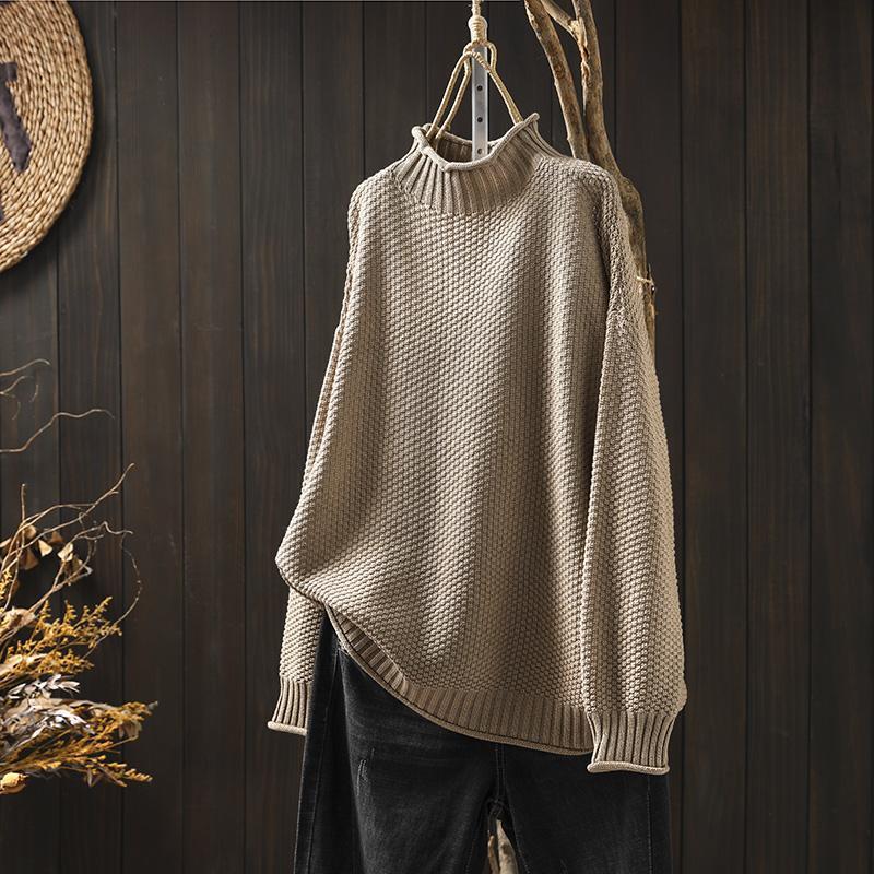 Sandrine | Pull col Roulé Vintage Femme