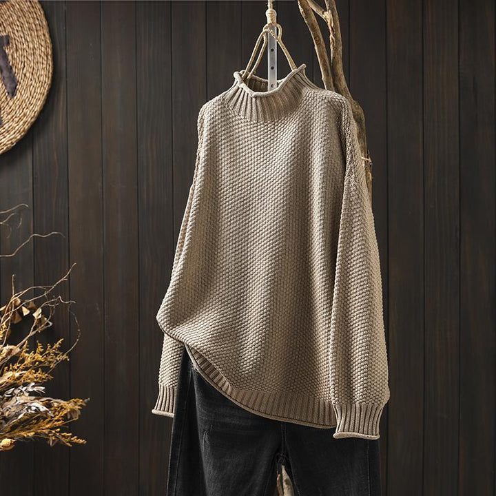 Sandrine | Pull col Roulé Vintage Femme