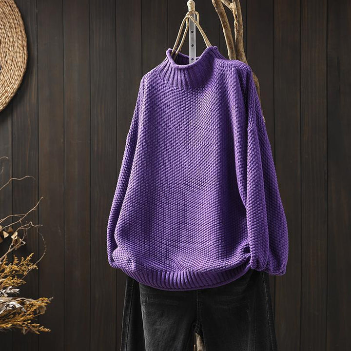 Sandrine | Pull col Roulé Vintage Femme