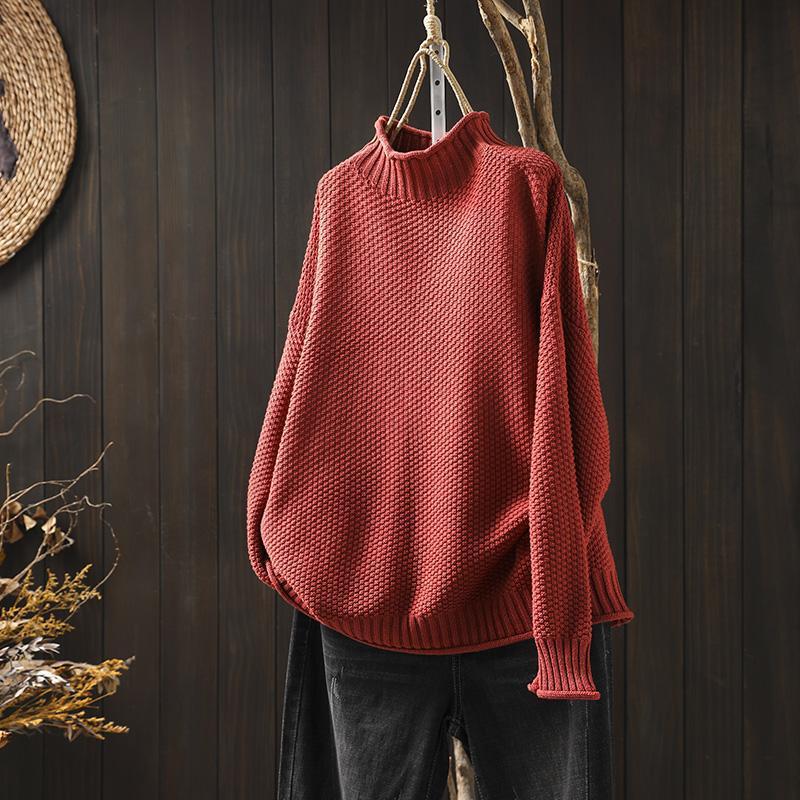 Sandrine | Pull col Roulé Vintage Femme