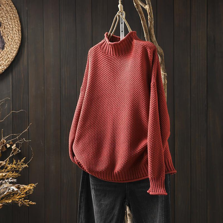 Sandrine | Pull col Roulé Vintage Femme
