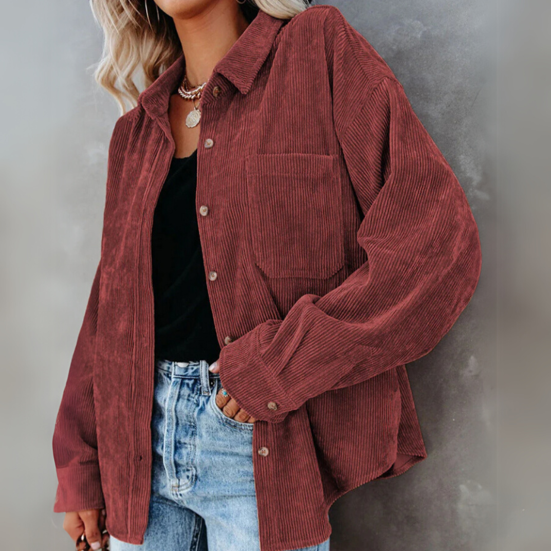 Yasmine | Veste Femme Vintage en Velours Côtelé
