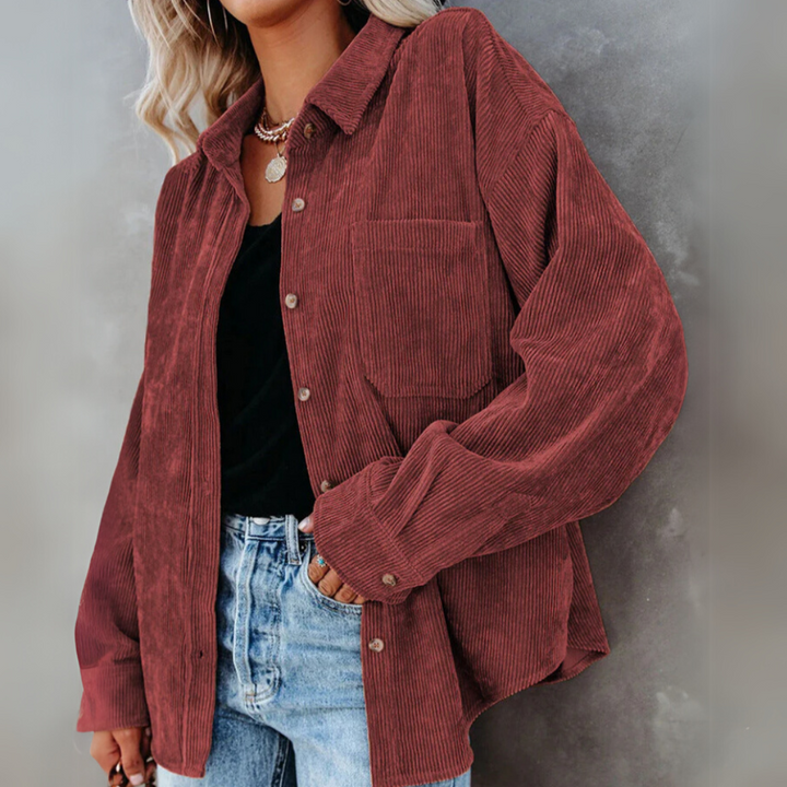 Yasmine | Veste Femme Vintage en Velours Côtelé