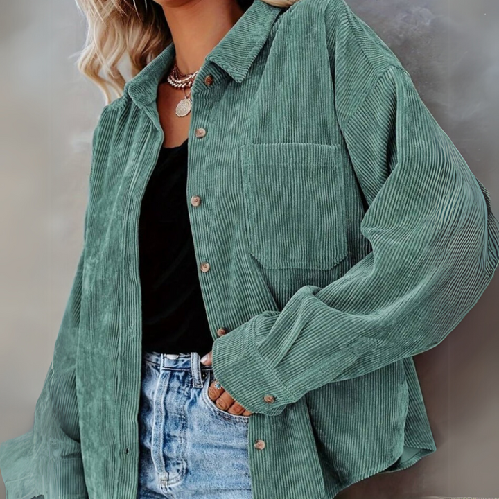 Yasmine | Veste Femme Vintage en Velours Côtelé