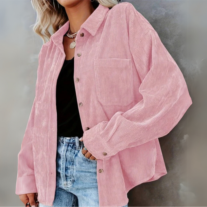Yasmine | Veste Femme Vintage en Velours Côtelé