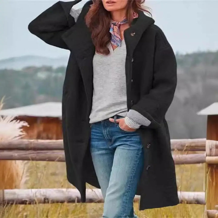 Élise | Manteau Femme Oversize Vert Décontracté
