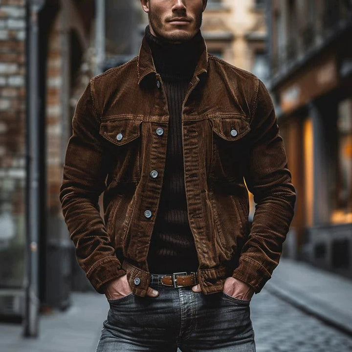 Laurent | Veste Homme en Velours Côtelé Rétro