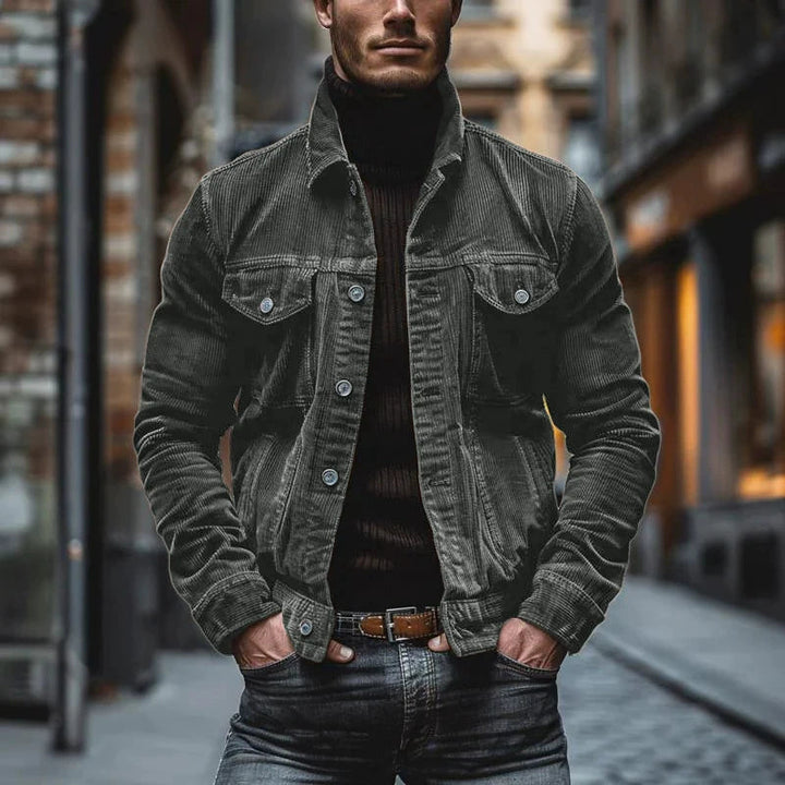 Laurent | Veste Homme en Velours Côtelé Rétro